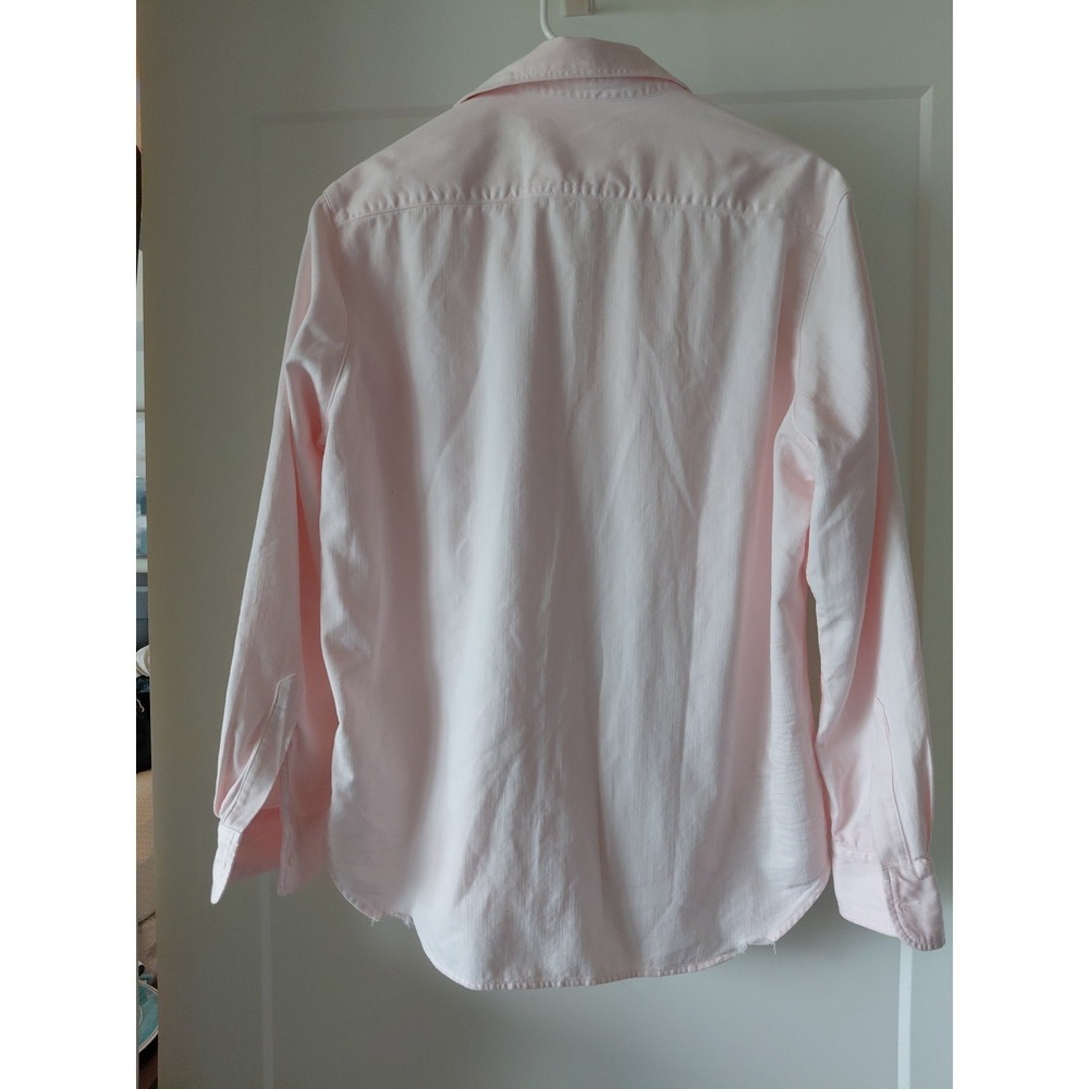 Frank & Eileen Sz M Pink Barry Button Down Boho Y2k Made In Italy Cotton - Picture 3 of 10
